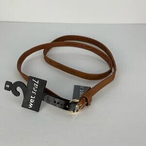 Wet Seal Skinny Brown Faux Leather Belt Woman's Size Small NEW with Tags